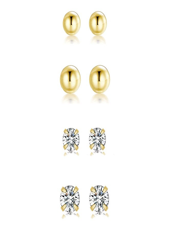 MOROYA 10 Pairs Cuff Earrings for Women ,Zircon Needle Ear Cuffs Wrap Stud Earrings Minimalist Trendy Dainty Ear Wrap Piercing Earrings, Copper, created zircon gemstone - Image 1